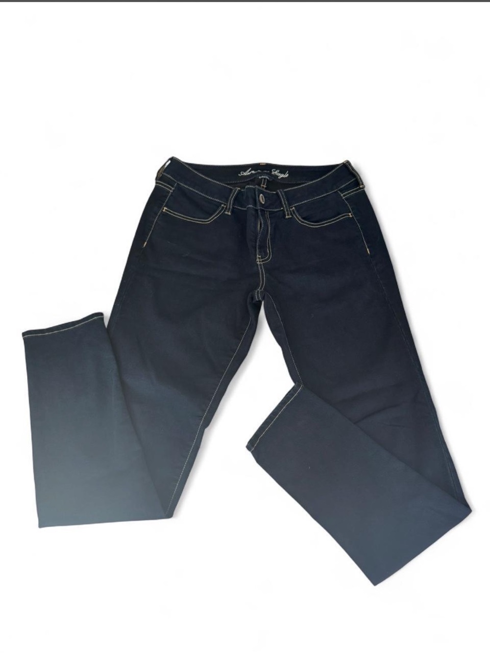 American Eagle Outfitters Straight Leg Dark Blue Jeggings